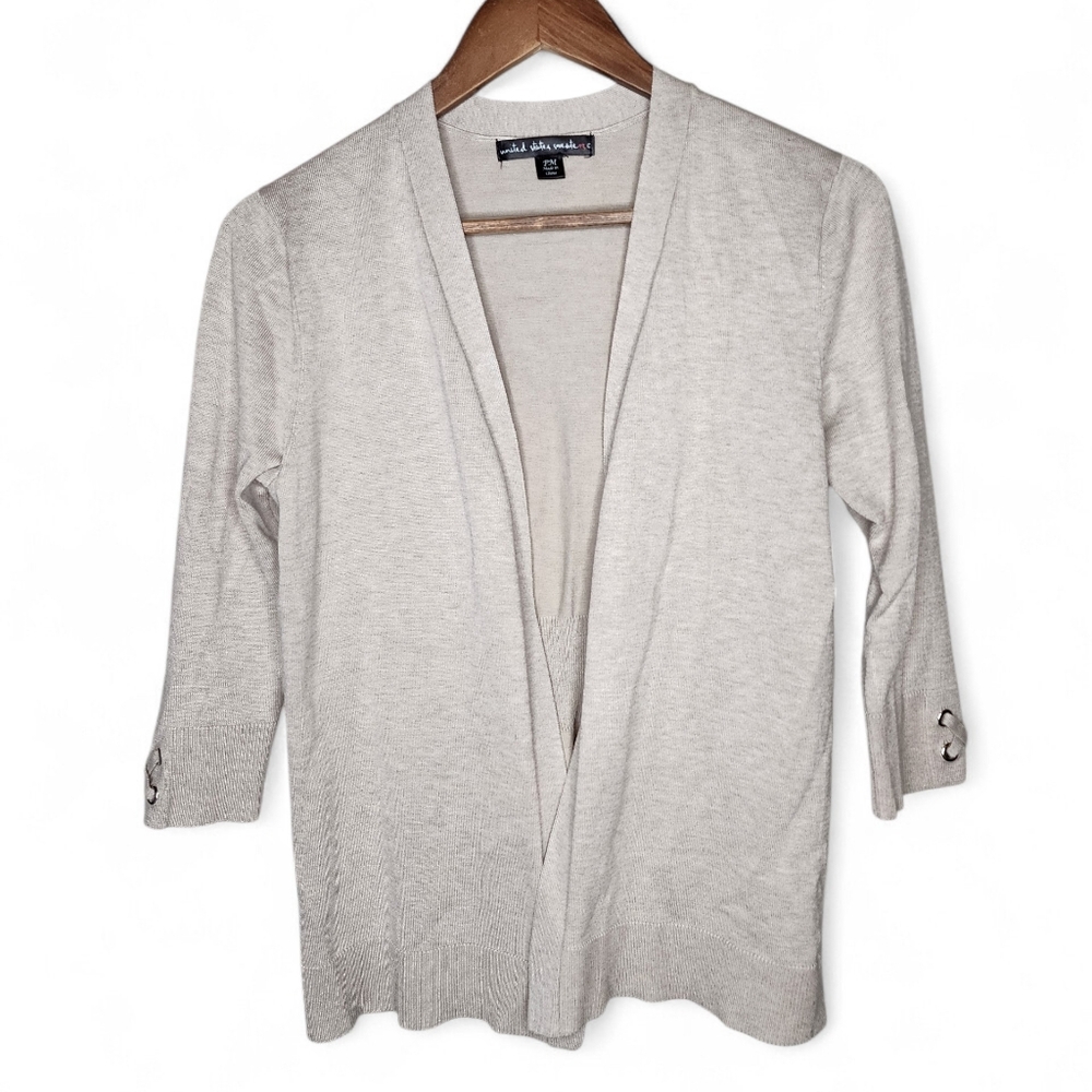 United States Sweaters Gray Open Front Cardigan Size PM